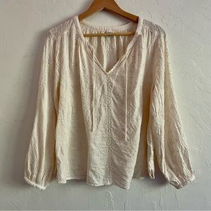 Embroidered Peasant Tunic Blouse